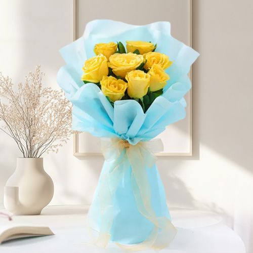 Bright Yellow Rose Bouquet