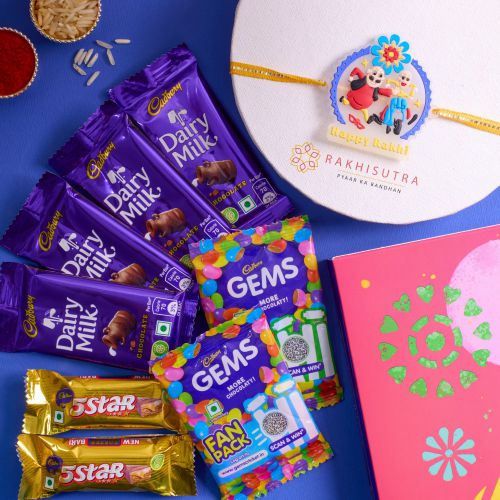 Quirky Motu Patlu Rakhi N Cadbury Celebrations Combo