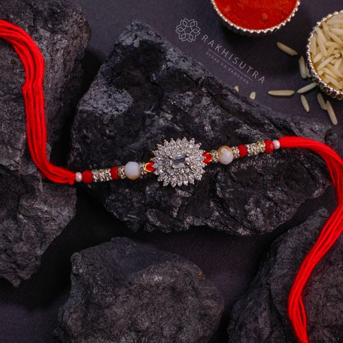 Heartfelt Premium Amarican Diamond Rakhi Celebration Set