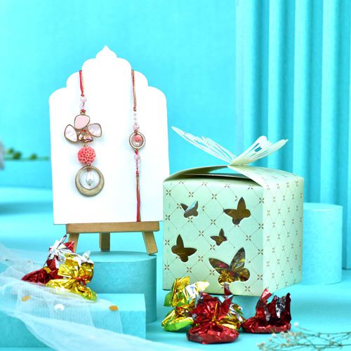 Traditional Bhaiya Bhabhi Rakhi with Chocolates Indulgence