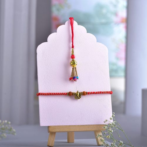 Elegant Ganesha Rakhi Duo