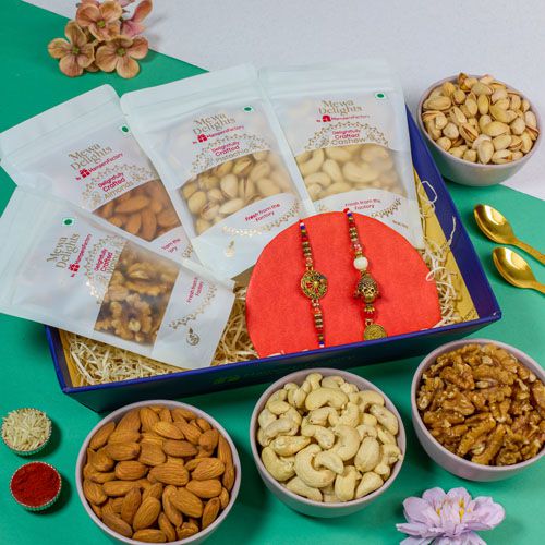 Ultimate Bhaiya Bhabhi Rakhi n Nuts Gift Hamper